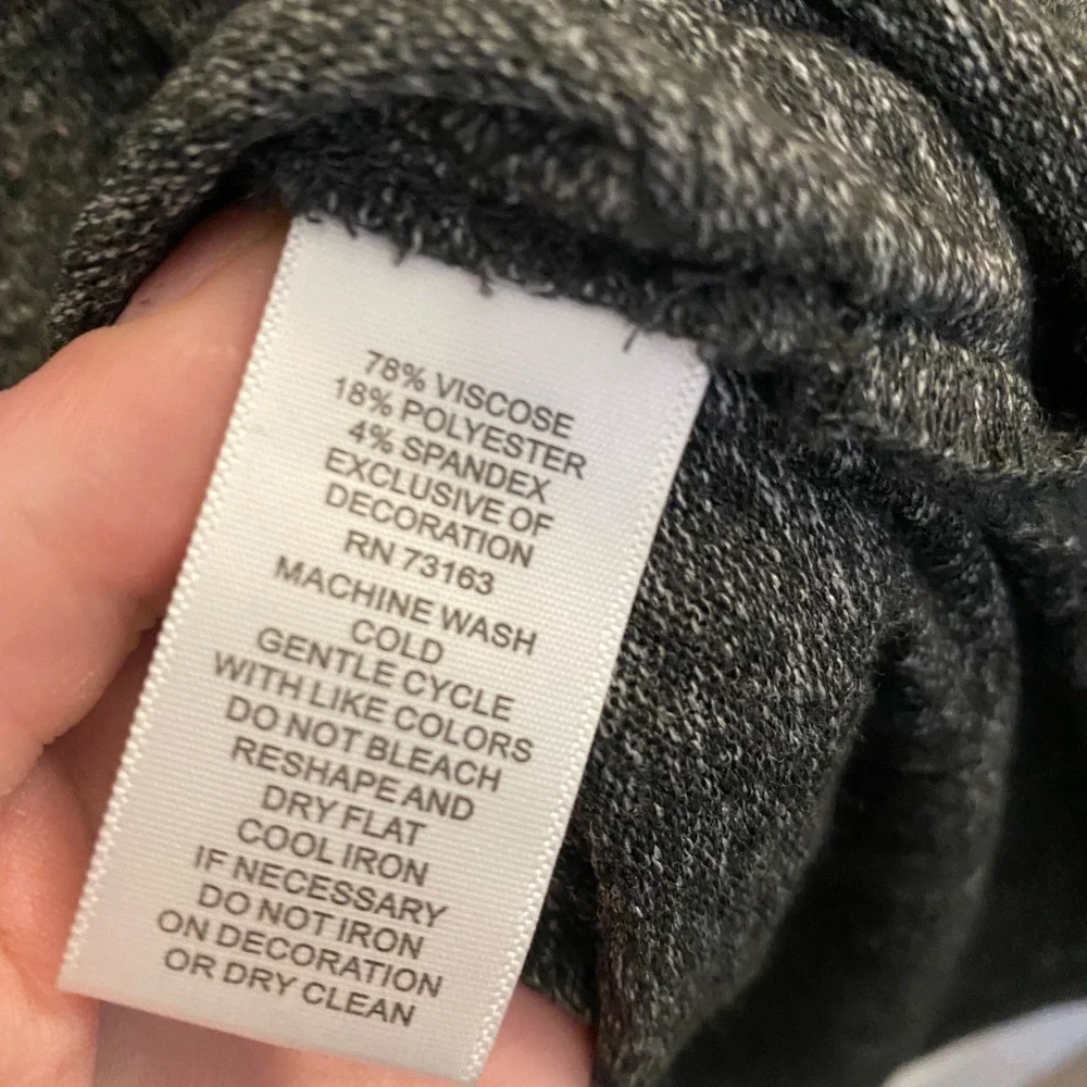 cupio hooded slate grey long sleeve sweater size M - Picture 3 of 4